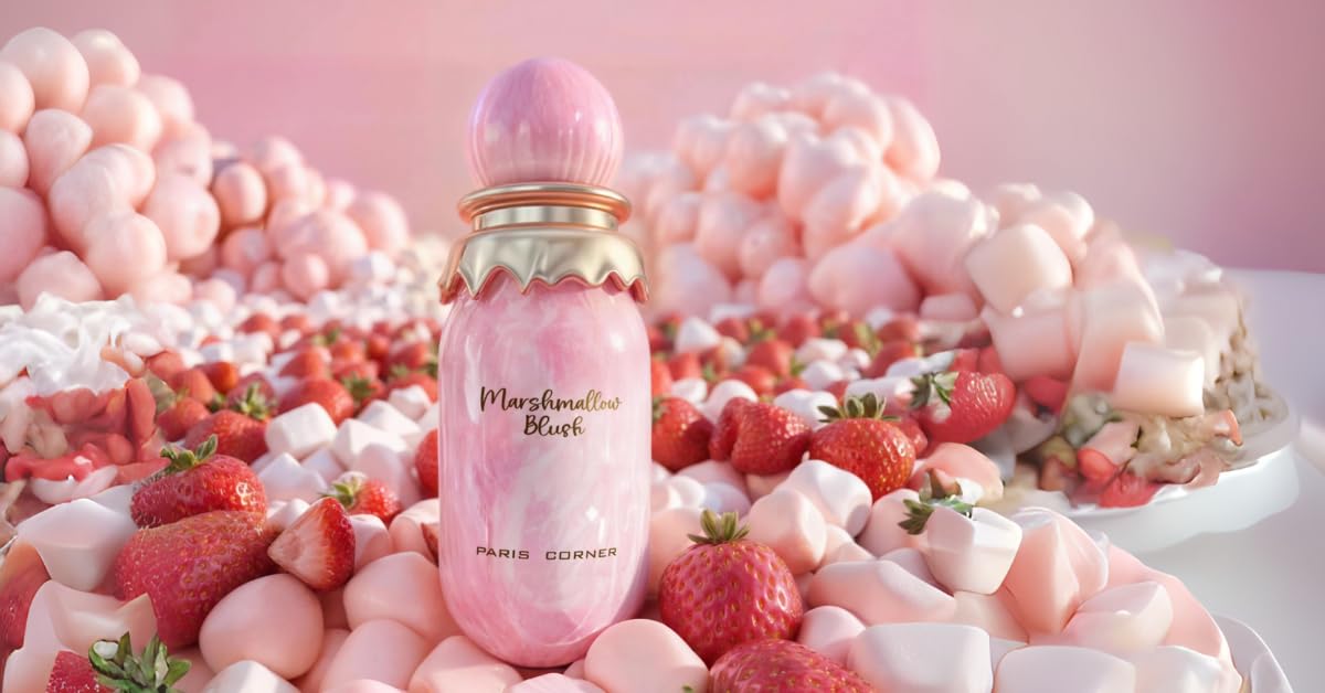 Paris Corner | Marshmallow Blush EDP | A Unique Gourmand Marshmallow Strawberry Perfume for Women | Long-Lasting Sweet Scent Fragrance for Daily Use - 100 mls
