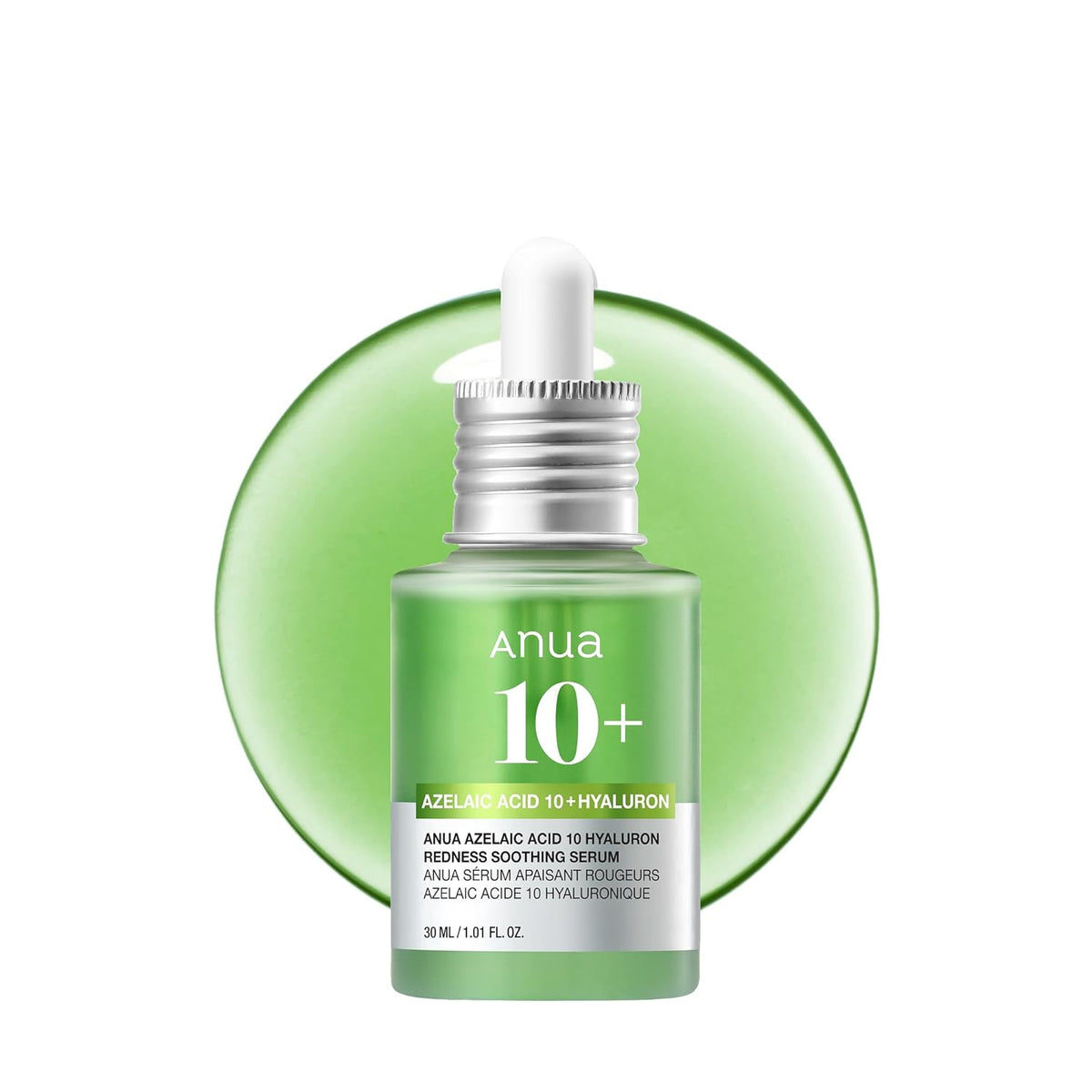 Anua Azelaic Acid 10 Hyaluron Redness Soothing Serum -  Facial Serum for Blemish-Prone & Oily-Prone Skin, Lightweight & Hydrating Blemish Care, Hyaluronic Acid - 30 ml