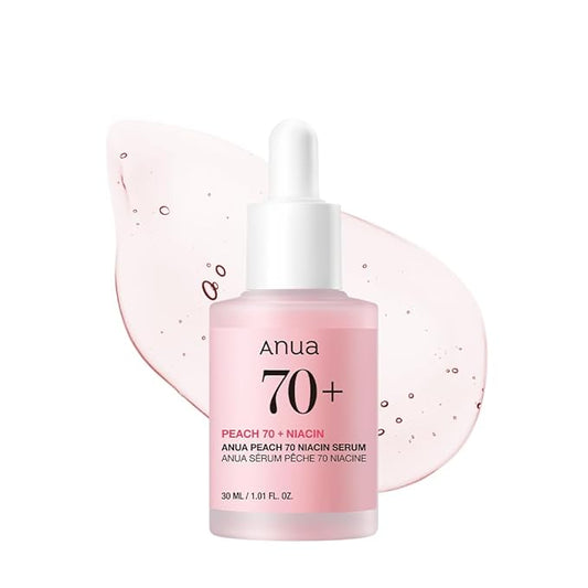 Anua Peach 70 Niacinamide Serum - brightening hydrating face serum