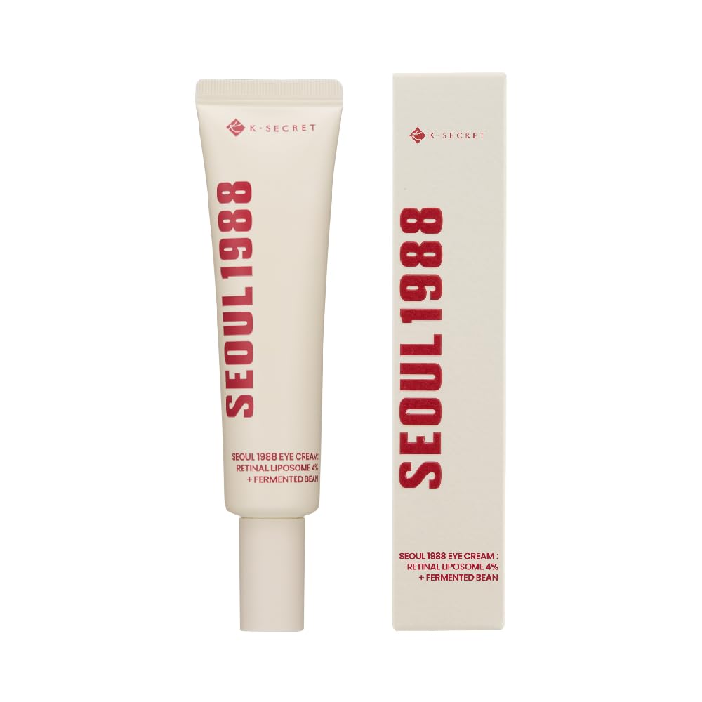 KSECRET SEOUL 1988 Eye Cream : Retinal Liposome 4% + Fermented Bean for Wrinkle Care - anti-aging, skin elasticity, pigmentation, fine lines and uneven skin tone & texture