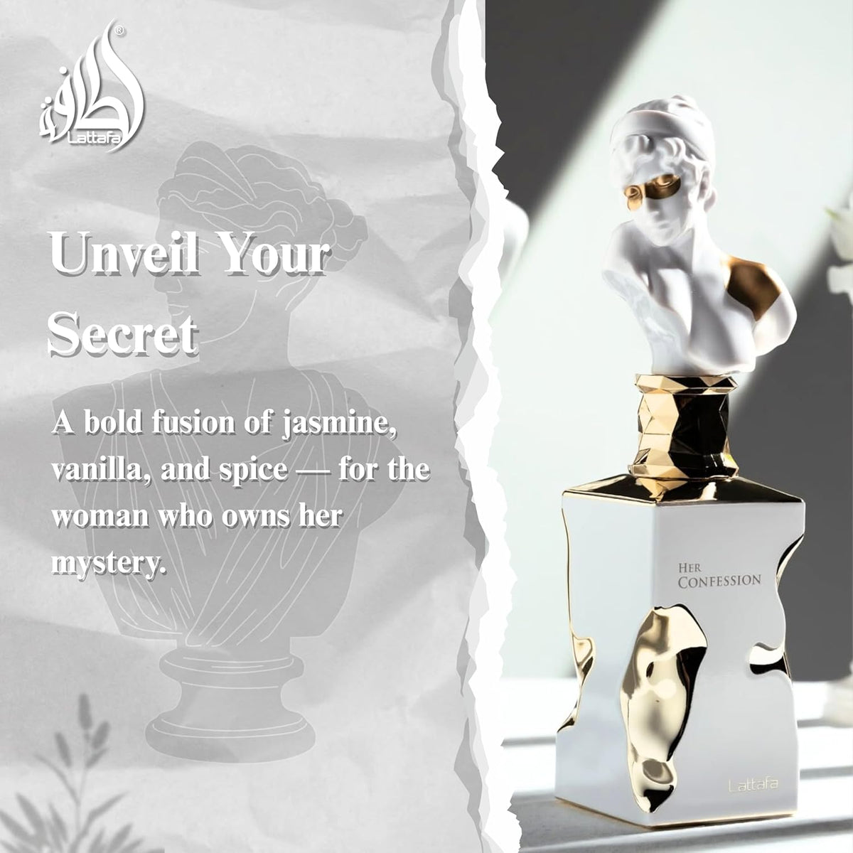 Lattafa Her Confession - Vanilla, Floral, Amber, Musk - Eau de Parfum Long-Lasting Fragrance for Women - 100 ml