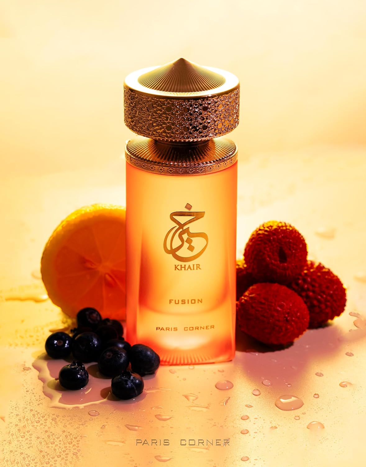 Paris Corner Khair Fusion Lychee Perfume - 100 mls  - A Lychee Perfume Blending Fruity Notes of Lychee, Blackcurrant, and Red Apple with Floral Elegance for an Enchanting Aroma