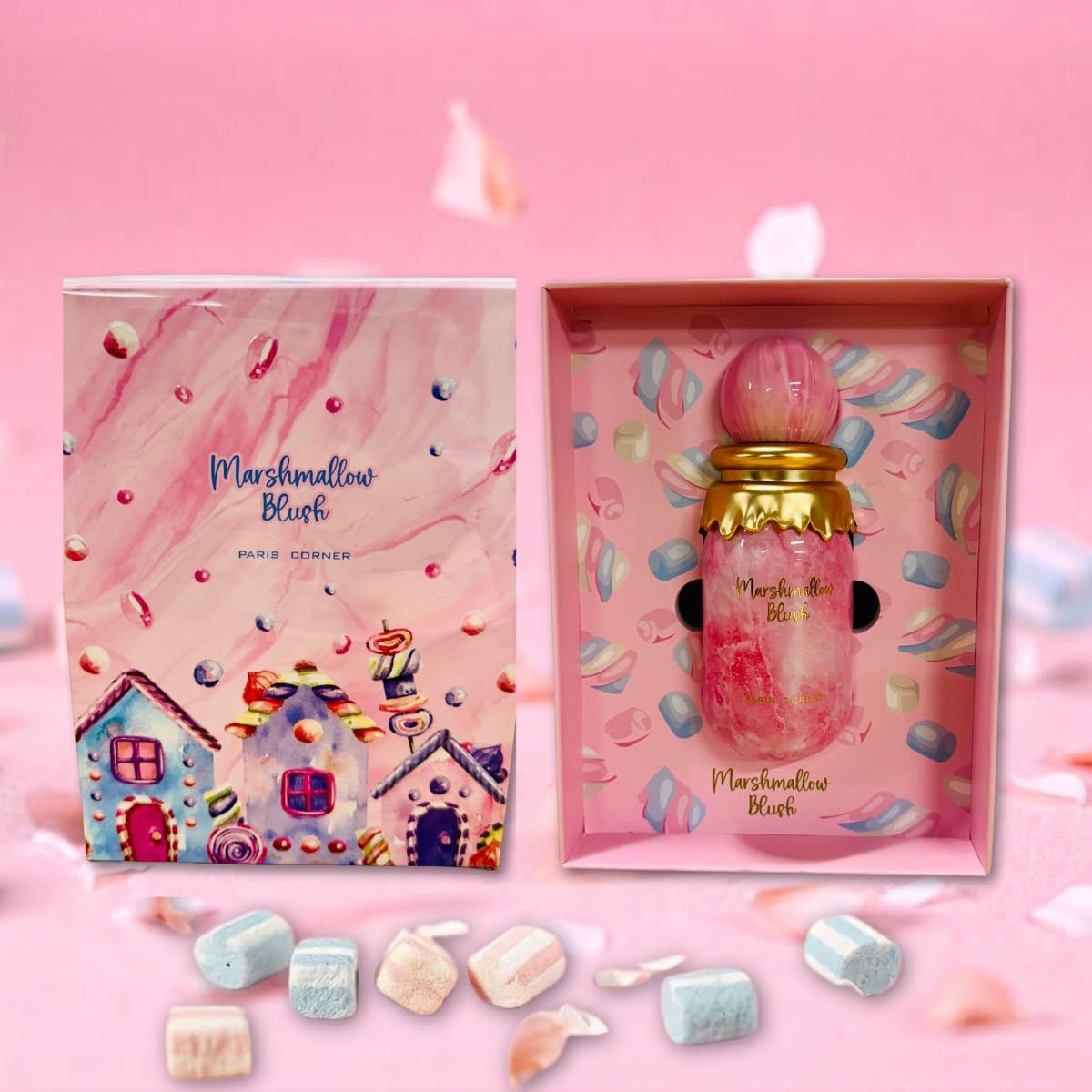 Paris Corner | Marshmallow Blush EDP | A Unique Gourmand Marshmallow Strawberry Perfume for Women | Long-Lasting Sweet Scent Fragrance for Daily Use - 100 mls