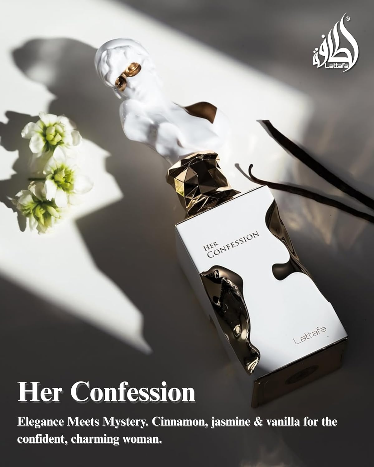 Lattafa Her Confession - Vanilla, Floral, Amber, Musk - Eau de Parfum Long-Lasting Fragrance for Women - 100 ml
